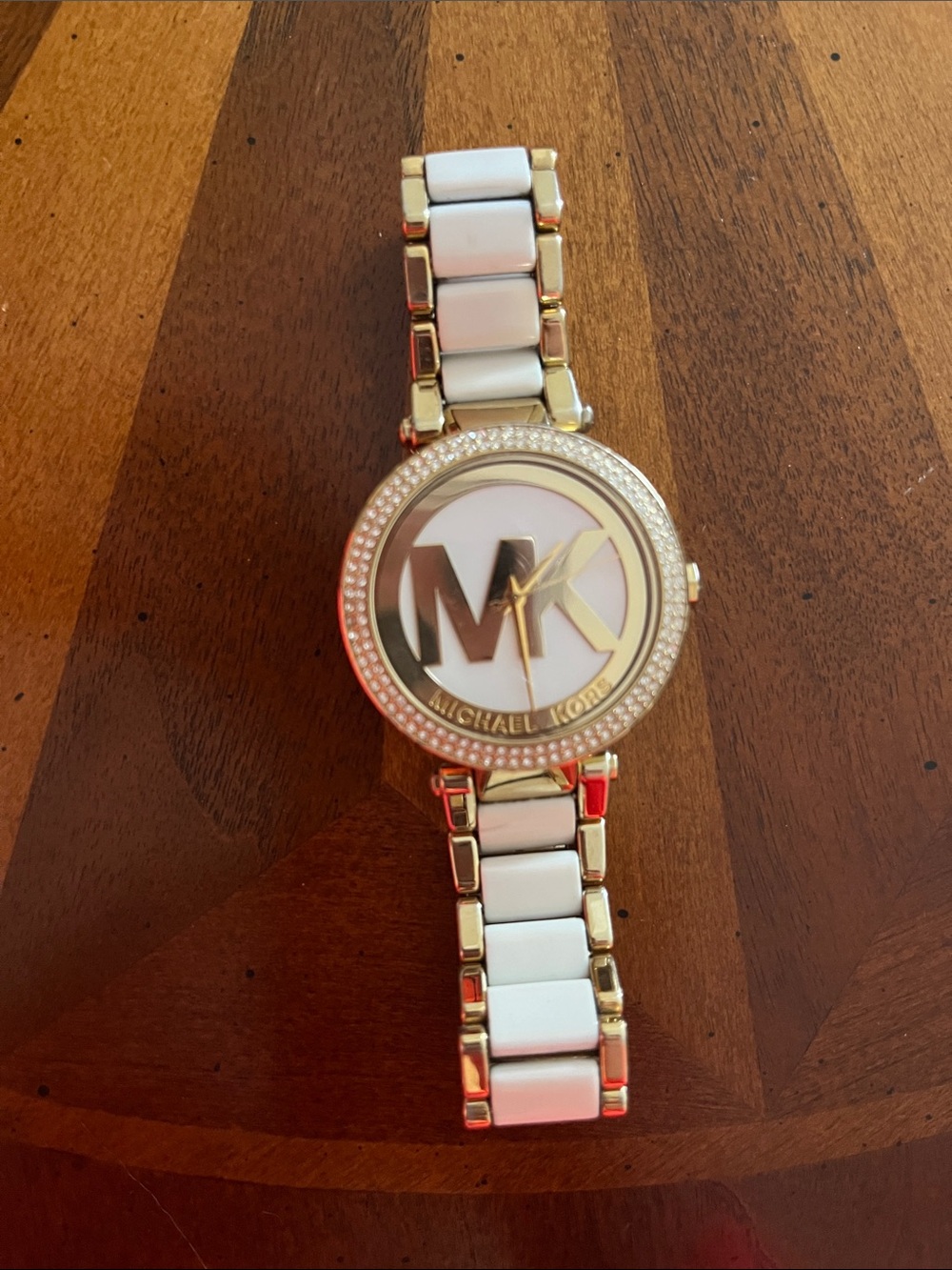Michael Kors Gold and White MK Bracelet Watch - Picture 5 of 5